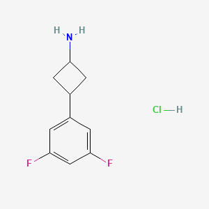 molecular formula C10H12ClF2N B1434043 (1r,3r)-3-(3,5-二氟苯基)环丁-1-胺盐酸盐 CAS No. 1807896-13-4