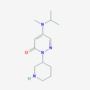 molecular formula C13H22N4O B1434045 5-[甲基(丙-2-基)氨基]-2-(哌啶-3-基)-2,3-二氢哒嗪-3-酮 CAS No. 1803605-86-8