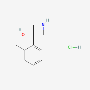 molecular formula C10H14ClNO B1434049 3-(2-甲苯基)氮杂环丁-3-醇盐酸盐 CAS No. 1798806-31-1