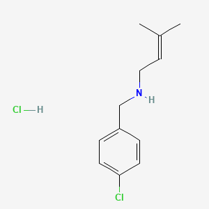 molecular formula C12H17Cl2N B1434052 [(4-氯苯基)甲基](3-甲基丁-2-烯-1-基)胺盐酸盐 CAS No. 1803560-81-7