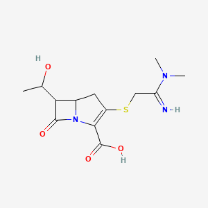 3-{[2-(Dimethylamino)-2-iminoethyl]sulfanyl}-6-(1-hydroxyethyl)-7-oxo-1-azabicyclo[3.2.0]hept-2-ene-2-carboxylic acid