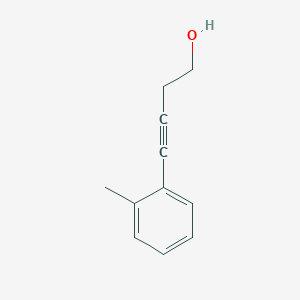 molecular formula C11H12O B14340657 4-(2-Methylphenyl)but-3-YN-1-OL CAS No. 93679-45-9