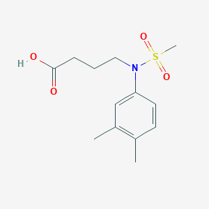 molecular formula C13H19NO4S B1434067 4-[(3,4-二甲苯基)(甲磺酰)氨基]丁酸 CAS No. 1858252-12-6