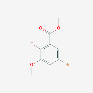 molecular formula C9H8BrFO3 B1434074 甲基5-溴-2-氟-3-甲氧基苯甲酸酯 CAS No. 1820684-72-7