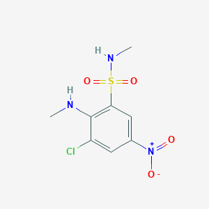 molecular formula C8H10ClN3O4S B1434076 3-氯-N-甲基-2-(甲基氨基)-5-硝基苯-1-磺酰胺 CAS No. 1803610-86-7