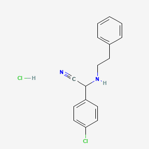 molecular formula C16H16Cl2N2 B1434081 2-(4-氯苯基)-2-(苯乙基氨基)乙腈盐酸盐 CAS No. 1440535-40-9
