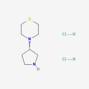 molecular formula C8H18Cl2N2S B1434083 (S)-4-(吡咯烷-3-基)硫代吗啉 2HCl CAS No. 666852-87-5