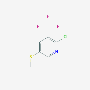 molecular formula C7H5ClF3NS B1434084 2-氯-3-(三氟甲基)-5-(甲硫基)吡啶 CAS No. 1820650-15-4