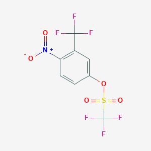 molecular formula C8H3F6NO5S B1434095 4-Nitro-3-(trifluoromethyl)phenyl trifluoromethanesulphonate CAS No. 1446016-89-2
