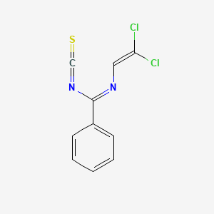 molecular formula C10H6Cl2N2S B14340963 N-(2,2-dichloroethenyl)benzenecarboximidoyl isothiocyanate CAS No. 92277-51-5