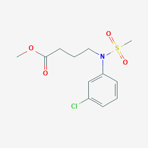 molecular formula C12H16ClNO4S B1434100 甲基4-[(3-氯苯基)(甲磺酰)氨基]丁酸酯 CAS No. 1858251-33-8