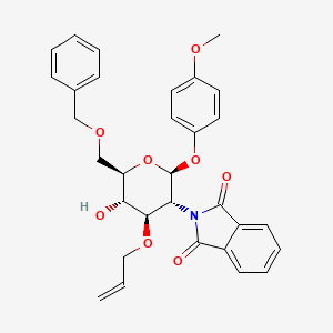 molecular formula C31H31NO8 B1434106 4-Methoxyphenyl 3-O-Allyl-6-O-benzyl-2-deoxy-2-phthalimido-beta-D-glucopyranoside CAS No. 1820583-64-9