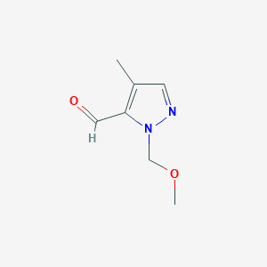 molecular formula C7H10N2O2 B1434107 1-(甲氧基甲基)-4-甲基-1H-吡唑-5-甲醛 CAS No. 1803581-64-7