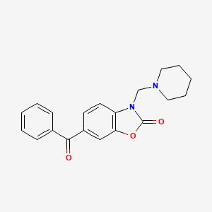 2(3H)-Benzoxazolone, 6-benzoyl-3-(1-piperidinylmethyl)-