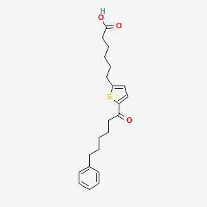 6-[5-(6-Phenylhexanoyl)thiophen-2-yl]hexanoic acid