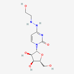 2(1H)-Pyrimidinone, 4-(2-(2-hydroxyethyl)hydrazino)-1-(beta-D-ribofuranosyl)-