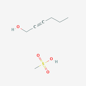 molecular formula C7H14O4S B14341297 Hex-2-yn-1-ol;methanesulfonic acid CAS No. 104506-68-5