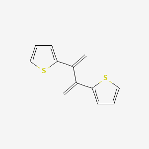 molecular formula C12H10S2 B14341336 Thiophene, 2,2'-[1,2-bis(methylene)-1,2-ethanediyl]bis- CAS No. 102402-71-1