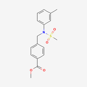 molecular formula C17H19NO4S B1434135 甲基4-{[(3-甲基苯基)(甲磺酰)氨基]甲基}苯甲酸酯 CAS No. 1858255-98-7