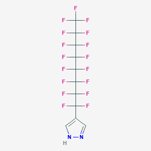 molecular formula C11H3F17N2 B14341365 4-(Heptadecafluorooctyl)-1H-pyrazole CAS No. 92914-86-8