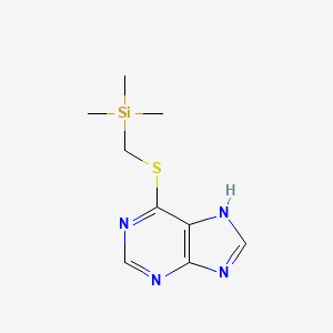 molecular formula C9H14N4SSi B14341384 6-{[(Trimethylsilyl)methyl]sulfanyl}-7H-purine CAS No. 93629-48-2