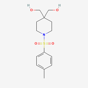 molecular formula C14H21NO4S B1434145 [4-Hydroxymethyl-1-(toluene-4-sulfonyl)-piperidin-4-yl]-methanol CAS No. 1523618-34-9