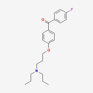 molecular formula C22H28FNO2 B14341471 {4-[3-(Dipropylamino)propoxy]phenyl}(4-fluorophenyl)methanone CAS No. 93494-84-9