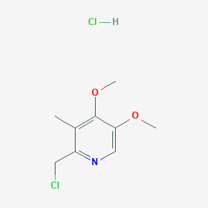 molecular formula C9H13Cl2NO2 B14341486 2-(Chloromethyl)-4,5-dimethoxy-3-methylpyridine;hydrochloride CAS No. 102625-85-4