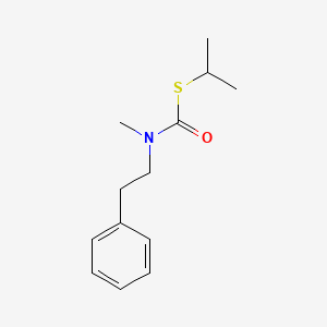 molecular formula C13H19NOS B14341530 Carbamothioic acid, methyl(2-phenylethyl)-, S-(1-methylethyl) ester CAS No. 92886-96-9