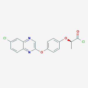 molecular formula C17H12Cl2N2O3 B14341544 (2R)-2-[4-[(6-Chloro-2-quinoxalinyl)oxy]phenoxy]propanoyl chloride CAS No. 94051-09-9