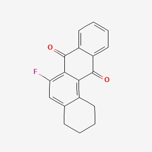 molecular formula C18H13FO2 B14341562 Benz(a)anthracene-7,12-dione, 6-fluoro-1,2,3,4-tetrahydro- CAS No. 104761-58-2