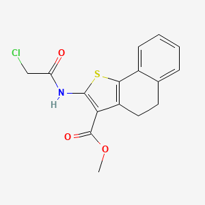 molecular formula C16H14ClNO3S B1434158 2-[(氯乙酰)氨基]-4,5-二氢萘并[1,2-b]噻吩-3-羧酸甲酯 CAS No. 1858251-54-3