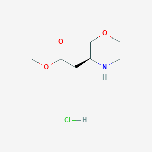 molecular formula C7H14ClNO3 B1434161 (S)-2-(吗啉-3-基)乙酸甲酯盐酸盐 CAS No. 1799443-47-2
