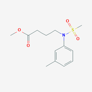 molecular formula C13H19NO4S B1434162 4-[(3-甲基苯基)(甲基磺酰)氨基]丁酸甲酯 CAS No. 1858252-25-1