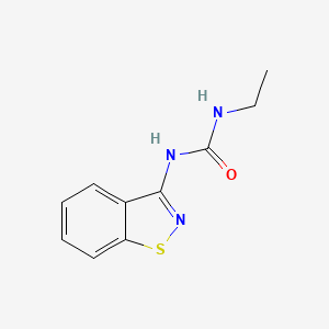 molecular formula C10H11N3OS B14341627 1-(1,2-Benzothiazol-3-yl)-3-ethylurea CAS No. 104121-44-0