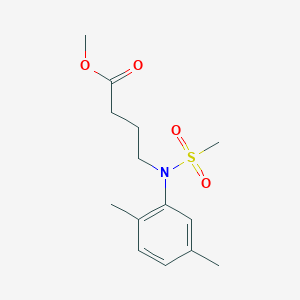 molecular formula C14H21NO4S B1434163 4-[(2,5-二甲苯基)(甲磺酰基)氨基]丁酸甲酯 CAS No. 1858251-98-5