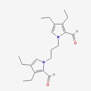 molecular formula C21H30N2O2 B14341631 1,1'-(Propane-1,3-diyl)bis(3,4-diethyl-1H-pyrrole-2-carbaldehyde) CAS No. 105728-77-6