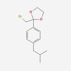 2-(Bromomethyl)-2-[4-(2-methylpropyl)phenyl]-1,3-dioxolane