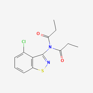 N-(4-Chloro-1,2-benzothiazol-3-yl)-N-propanoylpropanamide