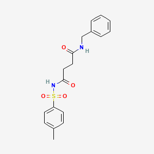 molecular formula C18H20N2O4S B14341696 N~1~-Benzyl-N~4~-(4-methylbenzene-1-sulfonyl)butanediamide CAS No. 104816-53-7