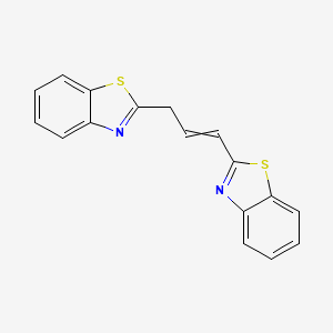 molecular formula C17H12N2S2 B14341701 2,2'-(Prop-1-ene-1,3-diyl)bis(1,3-benzothiazole) CAS No. 98192-22-4