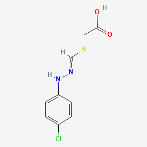 molecular formula C9H9ClN2O2S B14341728 ({[2-(4-Chlorophenyl)hydrazinylidene]methyl}sulfanyl)acetic acid CAS No. 92979-80-1