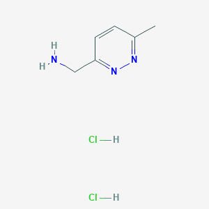 molecular formula C6H11Cl2N3 B1434173 (6-Methylpyridazin-3-yl)methanamine dihydrochloride CAS No. 1630907-25-3