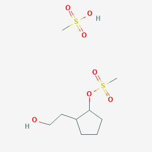 [2-(2-Hydroxyethyl)cyclopentyl] methanesulfonate;methanesulfonic acid