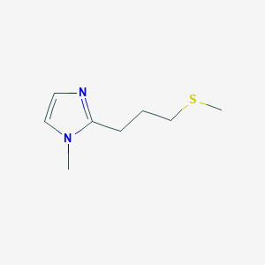 molecular formula C8H14N2S B14341758 1H-Imidazole, 1-methyl-2-[3-(methylthio)propyl]- CAS No. 93530-04-2