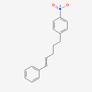 molecular formula C17H17NO2 B14341779 1-Nitro-4-(5-phenylpent-4-en-1-yl)benzene CAS No. 104800-00-2