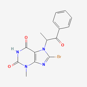 8-Bromo-3,7-dihydro-3-methyl-7-(1-methyl-2-oxo-2-phenylethyl)-1H-purine-2,6-dione