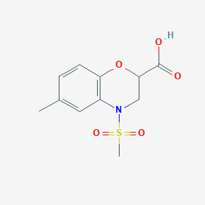 6-Methyl-4-(methylsulfonyl)-3,4-dihydro-2H-1,4-benzoxazine-2-carboxylic acid