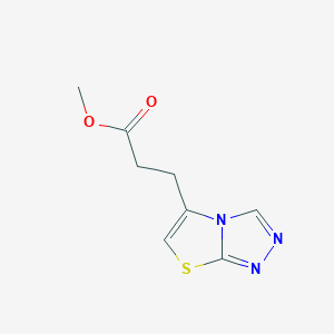 molecular formula C8H9N3O2S B1434180 Methyl 3-[1,3]thiazolo[2,3-c][1,2,4]triazol-5-ylpropanoate CAS No. 1858251-07-6