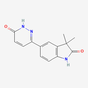 2H-Indol-2-one, 5-(1,6-dihydro-6-oxo-3-pyridazinyl)-1,3-dihydro-3,3-dimethyl-